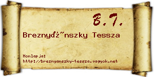 Breznyánszky Tessza névjegykártya